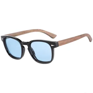 Hot Sales Holz Sonnenbrille Rahmen benutzer definierte Logo billig polarisierten Kunststoff Bambus handgemachte Sonnenbrille Sonnenbrillen