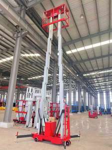 Mast Lift Mudah Dipasang, Kapasitas 5-12m, Beban 150kg, Sistem Interlock, Mast Lift Dorong, <span class=keywords><strong>Platform</strong></span> Kerja Terangkat Tunggal - Product Image 2