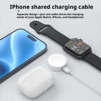 20W Schnellladegerät Typ-C Magnetisches Kabelloses Ladegerät & Tragbare Powerbank mit QC2.0 Kunststoff für Watch Mini 2-in-1