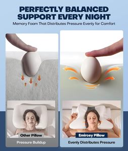 Oreiller cervical approuvé par un médecin, oreillers de sommeil latéraux à contour ergonomique, oreiller orthopédique de refroidissement pour le soutien du soulagement de la douleur, - Product Image 5