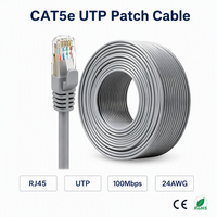 Câble Patch RJ45 Cat5e OEM/ODM d'Usine 5m 10m 20m 30m 50m Rond CCA UTP FTP SFTP Gaine PVC pour Serveur et Commutateur