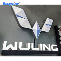 Acrílico 3D marca de coche Led nombre logotipo signos