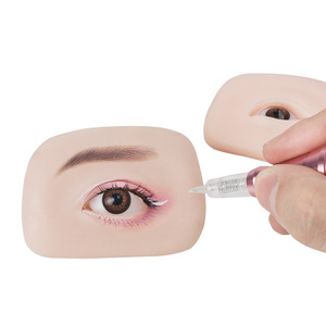 Almohadilla de silicona para práctica de <span class=keywords><strong>microblading</strong></span>, modelo de almohadilla de silicona para práctica de tatuajes, <span class=keywords><strong>Microblading</strong></span> de piel suave, con bola ocular - Product Image 1