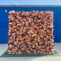 GJ-WA824 en gros fleurs mur mariage décor 3d mur de fleurs artificielles retrousser toile de fond simulation mur végétal