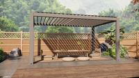 Günstige Wasserdichte Aluminium-Gartenlauben mit Elektrischen Funktionen Lamellenpergola für Garten und Terrassen-Dachsystem