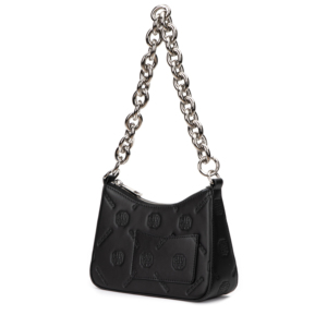 2024 vente chaude <span class=keywords><strong>noir</strong></span> <span class=keywords><strong>sac</strong></span> en cuir véritable luxe sous les bras <span class=keywords><strong>sac</strong></span> à main femmes <span class=keywords><strong>sac</strong></span> de selle avec chaîne en métal <span class=keywords><strong>argent</strong></span>é logo personnalisé - Product Image 2