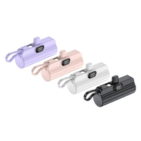 Power Bank Mini Sekali Pakai dengan Kabel Pengisi Daya Li-Polymer 12W, Mendukung Pengisian Cepat, Kabel Pengisi Daya Portabel Micro USB, Tertipis