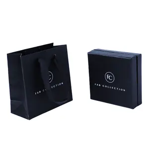 定制黑色睫毛纸盒，带有您自己的标志个性化礼品袋和礼品盒
