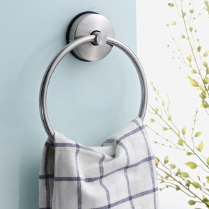 Anillo para Toallas con Ventosa para Colgar en la Pared, Sin Perforaciones, de Acero Inoxidable, para Baño, Diseño Moderno y Sencillo de Alta Gama, 3-5 kg - Product Image 1