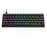 Clavier mécanique filaire de jeu G101, 61 touches, rvb, pour ordinateur