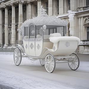 Chariot électrique à 4 roues de haute qualité 2025, calèche royale de luxe pour mariage, calèches européennes à chevaux, wagon - Product Image 4