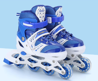 Nouveaux patins à roulettes ajustables pour enfants, ensemble complet, patins colorés