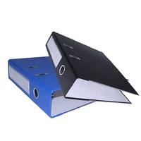 Boîte de classement en papier opaque bleu/blanc A4 de haute qualité, dossier à 2 trous en PVC