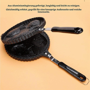 Popular Portable Sandwich Cake Mold Aluminium Roasting <b>Pan</b> Outdoor Use Two Side Breakfast Waffle Grill <b>Pan</b> - Product Image 5
