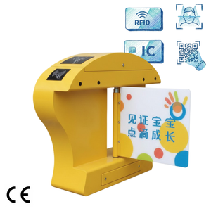 Barrière de sécurité compacte en acier inoxydable 304 pour enfants, avec reconnaissance faciale RFID, anti-collision, moteur sans balais, IP44, pour petits espaces - Product Image 1