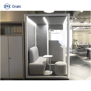 Современная переговорная капсула Graki M из алюминиевого сплава со встроенным диваном-кроватью и местом для хранения, средний размер - Product Image 6