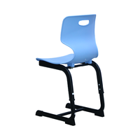 Chaise d'école pour étudiants, durable, empilable, avec structure métallique moulée et coque en plastique, chaise d'université