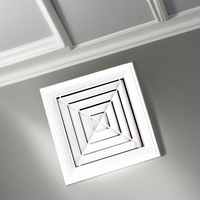 Grille de retour fixe en alliage d'aluminium durable pour CVC, avec ailettes de ventilation directionnelles, pour extérieur, sous-sol, entrepôt, atelier