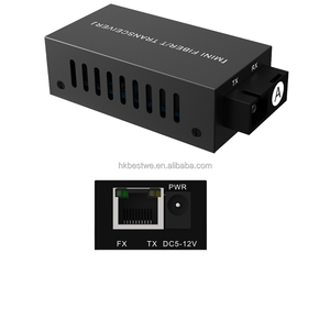 Convertidor de Medios Ethernet a Fibra de Alta Calidad, Monomodo, Tx1310nm Rx1550nm, Conector SC de Fibra Única, 1RJ45, 25KM - Product Image 1