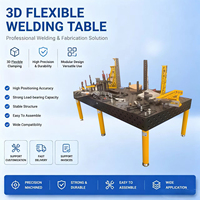 Table de soudage flexible 3D D28 avec composants de positionnement, ensemble de plateformes de soudage modulaires nitrurées