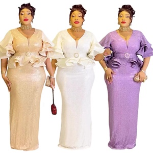 Abito da Sera con Paillettes Luccicanti <span class=keywords><strong>per</strong></span> Festa di <span class=keywords><strong>Capodanno</strong></span> 2026, Alta Qualità, Maniche a Strati, Vestito da Cerimonia <span class=keywords><strong>per</strong></span> Donne K1147 - Product Image 1