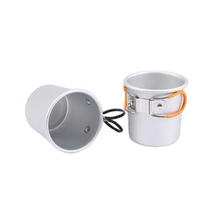 Tasse pliante en alliage d'aluminium pour l'extérieur avec poignée colorée, légère, pour le camping, les pique-niques, le café, le thé et l'eau - Product Image 3