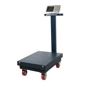 双显示屏600公斤铠装设计重量秤平台秤带万向轮 - Product Image 4