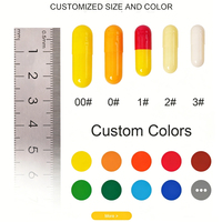 Cápsulas Vacías de Color Personalizado, Grado Farmacéutico, Gelatina HPMC, Tamaños 000 a 5, para Llenado de Suplementos