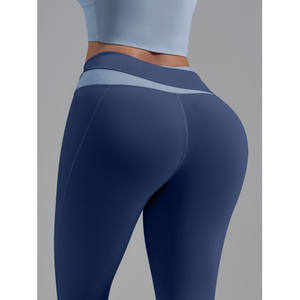 Leggings Deportivos de Cintura Alta para Mujer, Color Negro, Tejido de Punto, Sin Costuras, Elásticos y Transpirables, Marca New York - Product Image 4