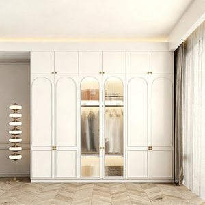 ขายตรงจากโรงงาน ตู้เสื้อผ้าบานกระจกคุณภาพสูงสำหรับห้องนอน ตู้เสื้อผ้าแบบโมดูลสั่งทำพิเศษ ตู้เสื้อผ้าแบบวอล์กอิน ขายส่ง - Product Image 3