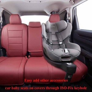 EKR Manufacturing coprisedile per auto personalizzato cuscino per sedile con cuciture diamantate Set completo <span class=keywords><strong>coprisedili</strong></span> in pelle per Honda CR-V - Product Image 5