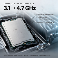 CPU Server W5-3435X 16C/32T 3.1GHz 51MB 270W TDP LGA4677 Socket DDR5 8 Channel untuk Workstation Virtualisasi Pemrosesan Data