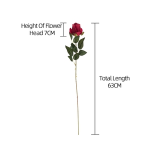 MW41106 Simulation Flower Long Single Stem <strong>Rose</strong> Bud <strong>Spray</strong> for Wedding Decoration - Product Image 6