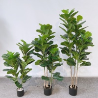 Kunstfigenbaum aus Kunststoff, Künstlicher Geigenblatt-Feigenbaum, Bonsai-Pflanze für Heimdekoration