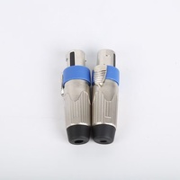 Conector Speakon Metálico de 4 Pines NL4FX para Amplificador de Audio, Enchufe de Alimentación Macho a Hembra