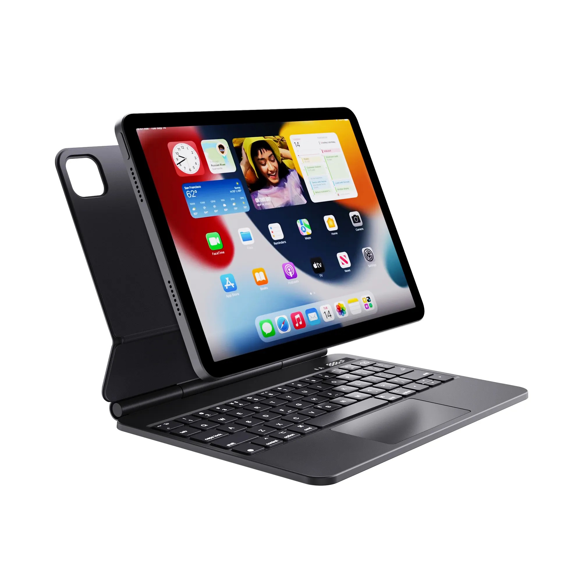 Bluetooth 5.1Broadcom wireless magic keyboard case with touchpad for 11 inch iPad Pro iPad air