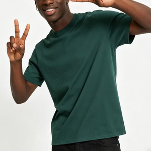 Camisetas de algodón personalizadas con logo OEM, lisas, de estilo urbano, deportivas, de corte holgado para hombre - Product Image 6