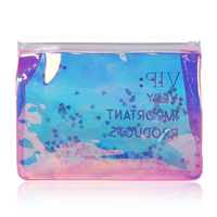 Trousse de maquillage à paillettes, Logo personnalisé, pochette de rangement pour cosmétiques, articles de toilette, 10 pièces