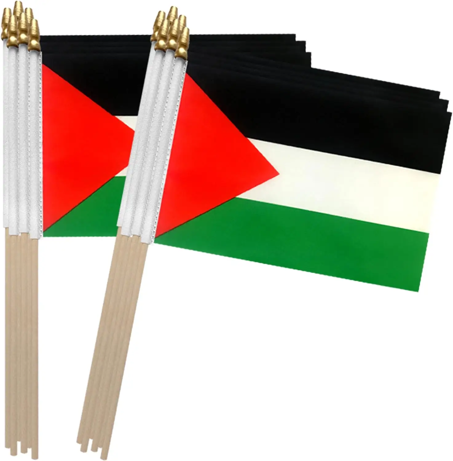 Bandeira de bastão da Palestina de 5x8 polegadas bandeiras palestinas pequenas de mão