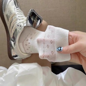 Women Mid Calf Socks Breathable Polyester Fiber Elegant Style Summer Thin Cotton Mesh Long Socks For Dress Shoes - Product Image 4