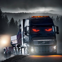Panneau d'affichage LED pour camion contrôlé par application avec fonction de message défilant, écran LED personnalisé flexible, œil maléfique, œil de démon, lumière de voiture