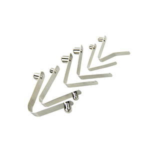 Clip a molla con pulsante a scatto in metallo piatto in acciaio inossidabile - Product Image 4