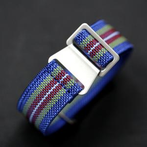 Cinturino a strisce a strisce in Nylon elastico per uomo uomo uomo uomo uomo e donna argento per orologio intelligente cinturino per <span class=keywords><strong>Samsung</strong></span> - Product Image 4