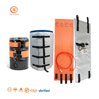 Couverture chauffante cylindrique en silicone à tension personnalisée 12V/24V pour réservoirs de gaz, certifiée CE ROHS, indice IP68, économie d'énergie, 0-250 1