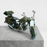 Modèle de moto rétro classique hautement réalistique en métal moulé sous pression, objet de collection, cadeau promotionnel d'entreprise