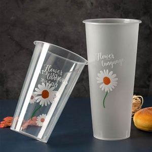 Gobelets en plastique transparent jetables en PP de 16 et 24 oz pour café glacé, avec couvercles et pailles, personnalisables avec logo du fabricant - Product Image 4
