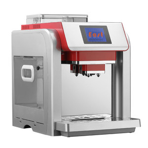 Nouvelle arrivée, <span class=keywords><strong>machine</strong></span> à café à cappuccino entièrement automatique <span class=keywords><strong>rouge</strong></span> pour la maison et le bureau, pompe ULKA 19 bars, double chaudière, Italie - Product Image 1