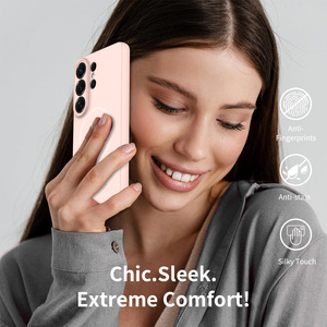 <span class=keywords><strong>Coque</strong></span> de téléphone <span class=keywords><strong>Samsung</strong></span> S26 Ultra rose couleur unie, antichoc, magnétique, avec protection d'objectif à trou de précision et toucher doux - Product Image 2
