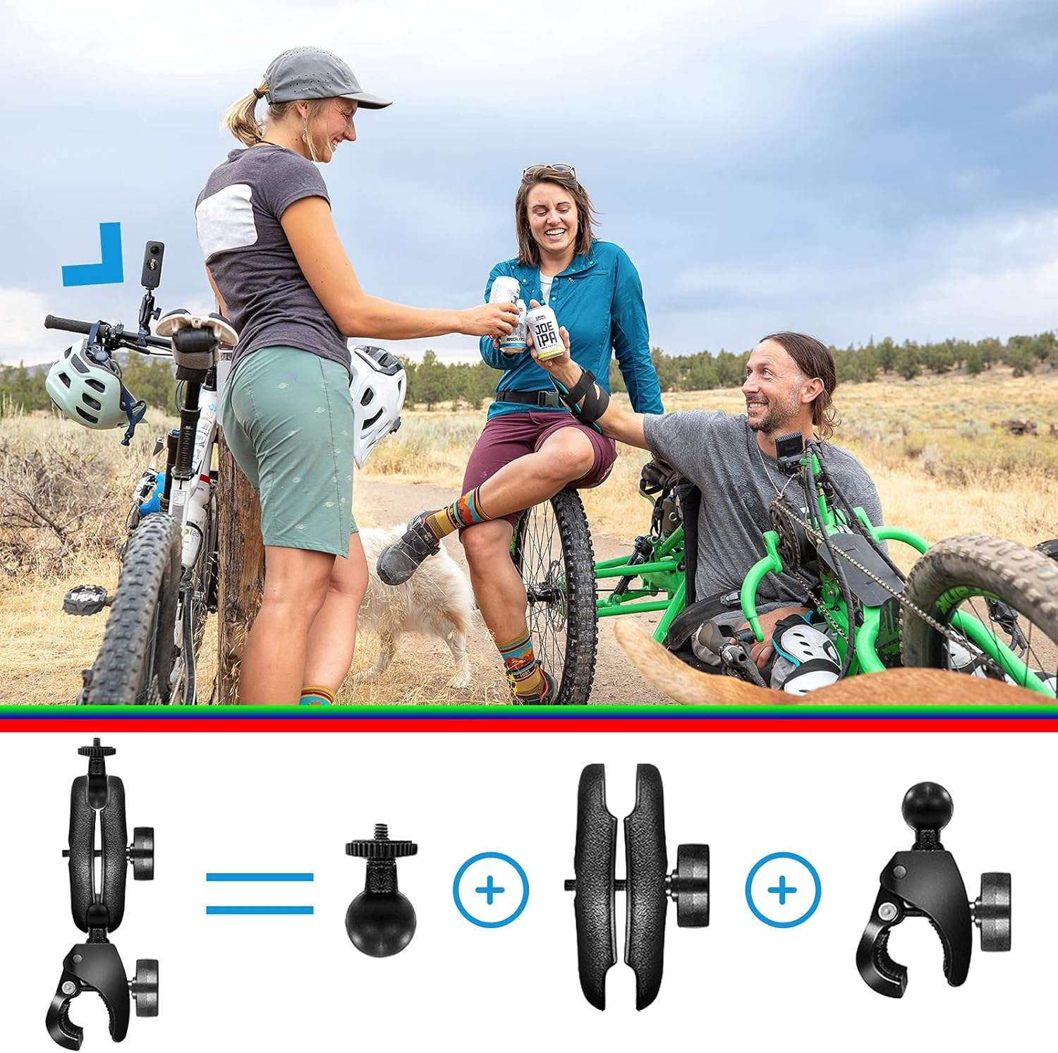 For GoPro Insta360 Mi SJCAM DJI AKASO New Motorcycle Accessories Kit Sports Recording Camera Accessories Adaptation