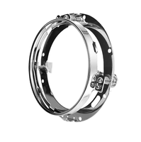 Support de montage rond pour phare de 7 pouces, argent/noir, pour Harley Big Glide, modification du support de phare, corps rond